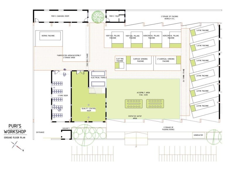 V WORKSHOPS LAYOUT PURI 8-Model