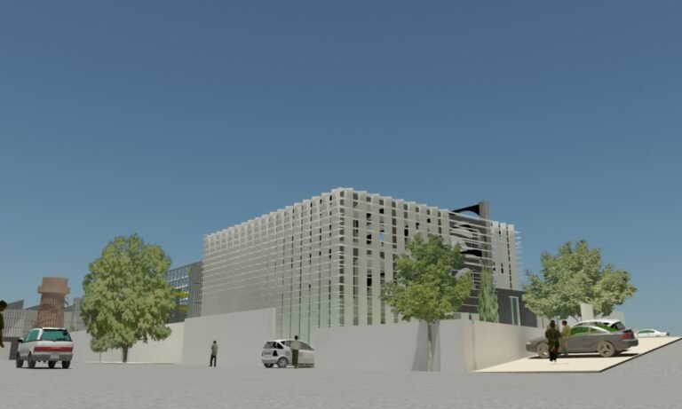 corner view of office